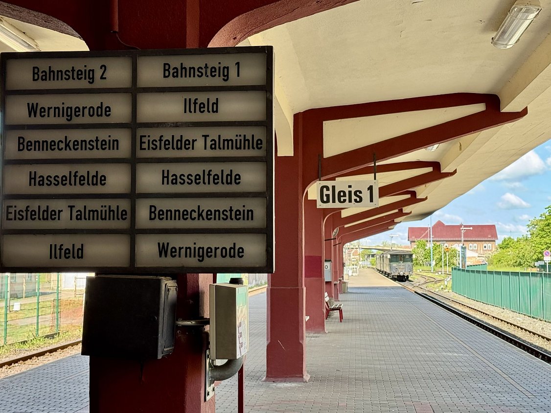 Bild: Bahnhof der Harzquerbahn in Nordhausen.