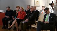 vlnr.: Wolfgang Finkbein und Frau, Jutta Krauth, Prof. Berger und Dr. M. Grisko von Sparkassenkulturstiftung.  (Foto: Ilona Bergmann, Pressestelle)