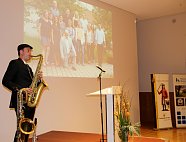 Saxophonist David Milzow begleitete den Abend musikalisch (Foto: Pressestelle Stadt Nordhausen)