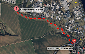 Weg zum Polder Sundhausen