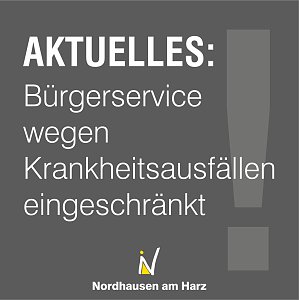 Bürgerservice wegen Krankheitsausfällen eingeschränkt