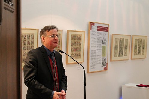 Dr. Lauer im Rahmen der Ausstellungseröffnung "Ruckediguh..." (Foto: Stadtverwaltung Nordhausen)
