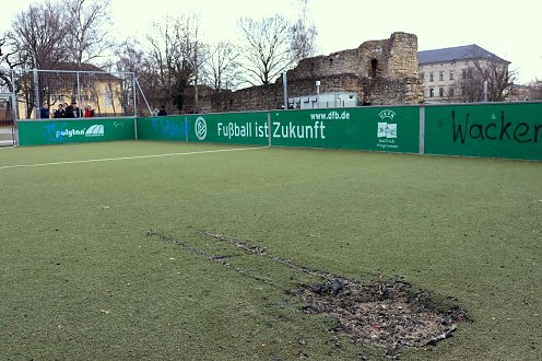 Fußballplatz auf dem Petersberg gesperrt (Foto: Pressestelle)