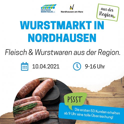 Wurstmarkt am 10.04.2021  (Foto: Stadtverwaltung Nordhausen)