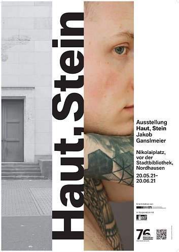 Plakat zur Outdoor-Wander-Ausstellung Haut,Stein  (Foto: Stiftung Gedenkstätten Buchenwald und Mittelbau-Dora)