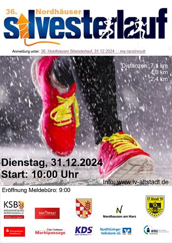 Ausschreibung 36. Nordhäuser Silvesterlauf 31.12.2024 (Foto: LV Altstadt)