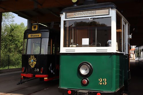 Historische Straßenbahnen (Foto: Stadtverwaltung Nordhausen)