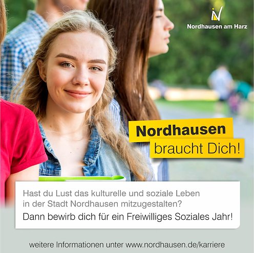Die Stadtverwaltung Nordhausen hat noch freie Stellen für das Freiwillige Soziale Jahr zu vergeben! (Foto: )