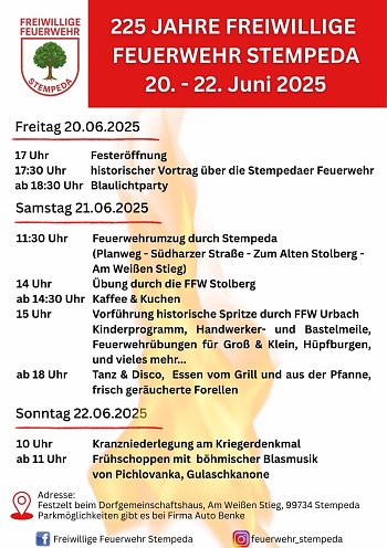 Flyer (Foto: Ortsteil + FF Stempeda)