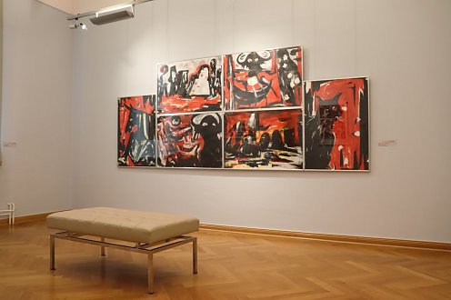 Bild: Letzte F&uuml;hrung durch die Ausstellung KUNST SIEHT ROT im Kunsthaus Meyenburg