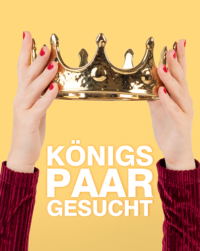 Bild: Gesucht wird ein K&ouml;nigspaar in Nordhausen. Das Foto zeigt zwei H&auml;nde, die eine K&ouml;nigskrone in die Luft halten. 
