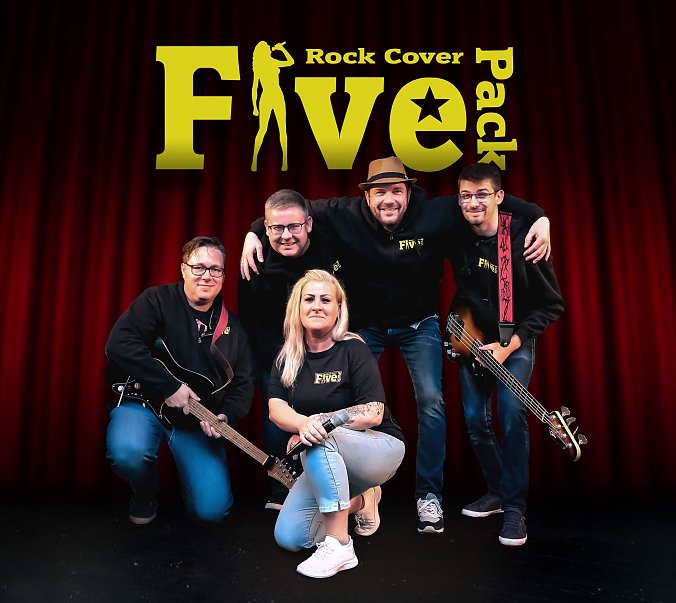 Bild: Auf dem Bild sind alle Mitglieder der Band FivePack zu sehen.