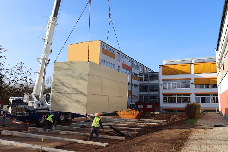 Neues Hortgebäude der Käthe-Kollwitz-Schule nimmt Gestalt an