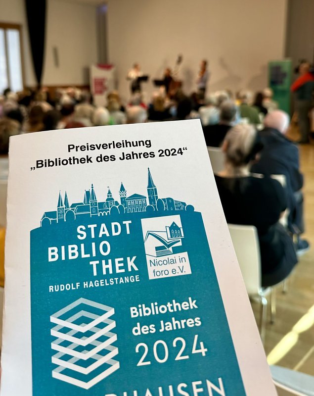 Stadtbibliothek Nordhausen „Rudolf Hagelstange“ erhält die Auszeichnung „Bibliothek des Jahres 2024“ 