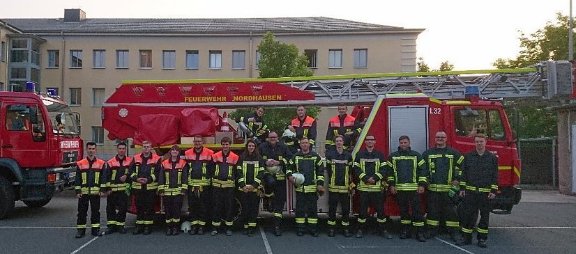 Die Kameradinnen und Kameraden der Freiwilligen Feuerwehr Nordhausen  (Foto: ©Berufsfeuerwehr Nordhausen)