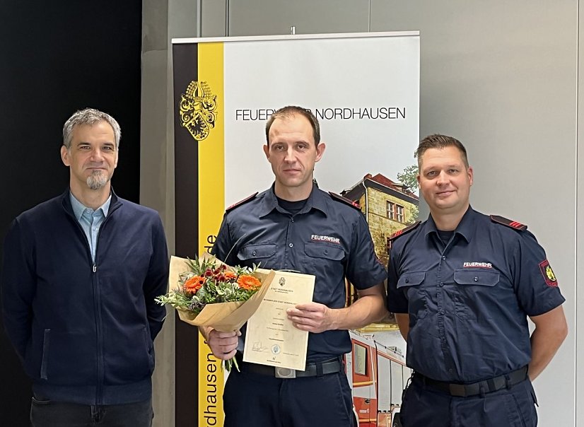 OB Buchmann, Danny Greßler, Sandro Hertel (Foto: Stadtverwaltung Nordhausen)