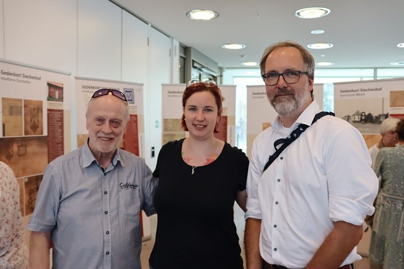 Bild: Ausstellungser&ouml;ffnung: Joachim Heise, Marie-Kathrin Haase, Dr. Daniel Logemann
