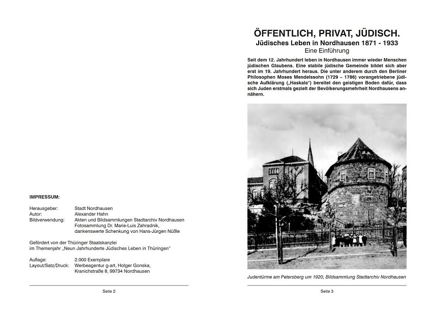 Magazin zur Ausstellung PRIVAT, J&Uuml;DISCH, &Ouml;FFENTLICH"
