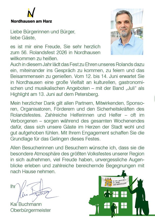 Programmheft des 56. Rolandsfests