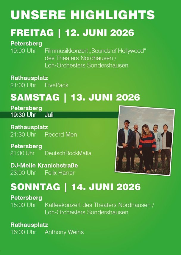 Programmheft des 56. Rolandsfests